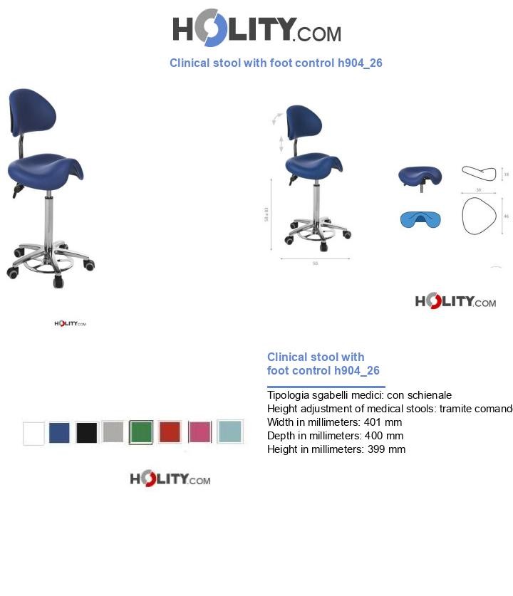 Clinical stool with foot control h904_26
