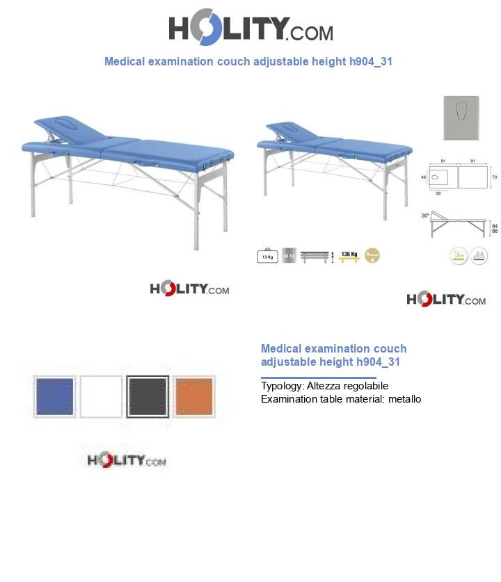 Medical examination couch adjustable height h904_31