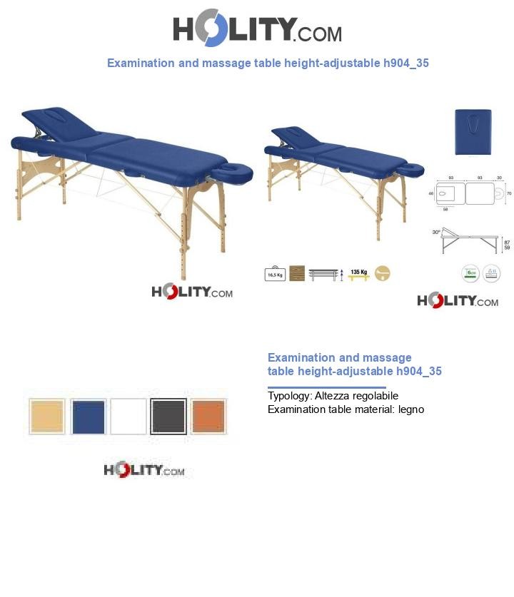 Examination and massage table height-adjustable h904_35