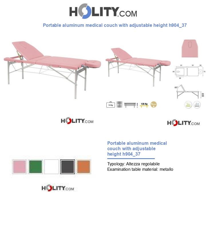 Portable aluminum medical couch with adjustable height h904_37