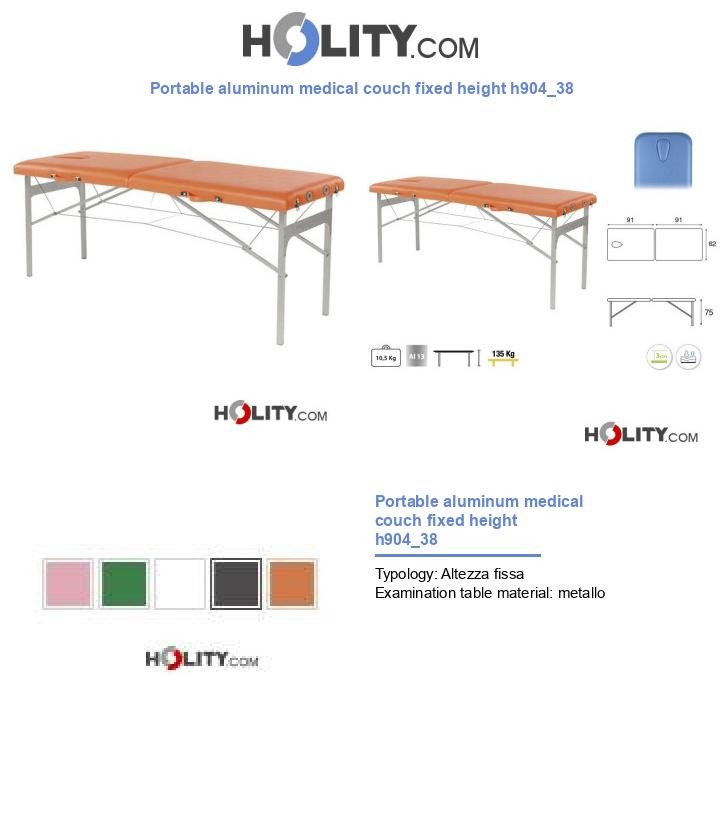 Portable aluminum medical couch fixed height h904_38