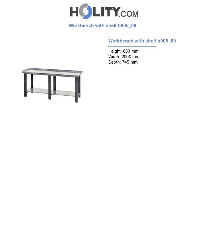 Workbench with shelf h905_09