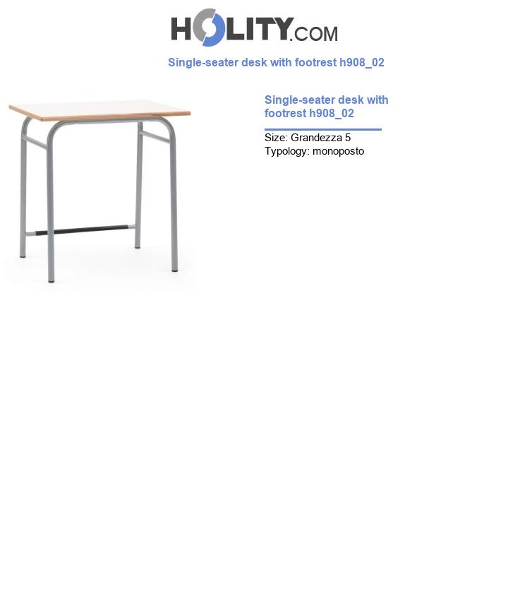 Single-seater desk with footrest h908_02
