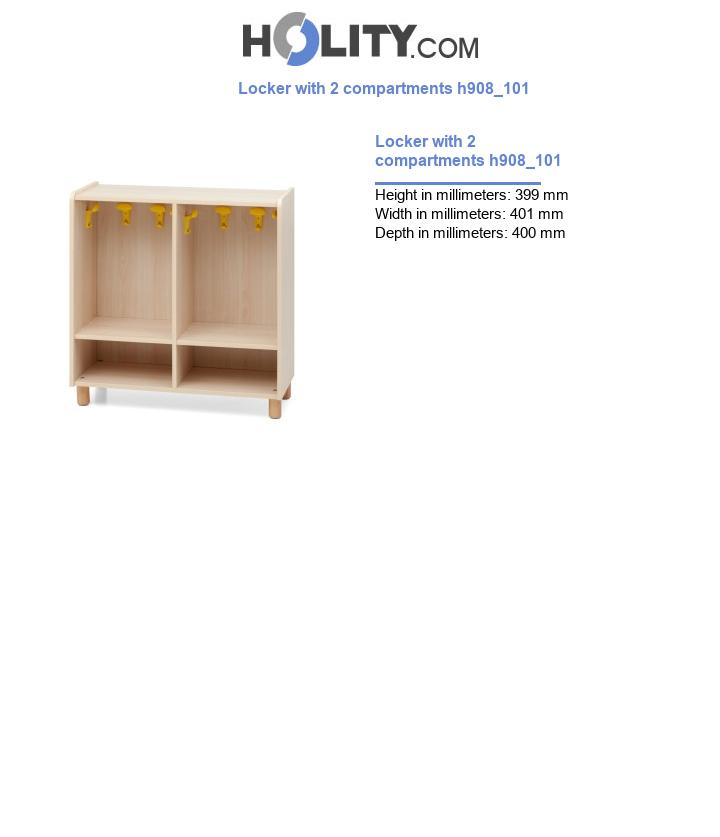 Locker with 2 compartments h908_101