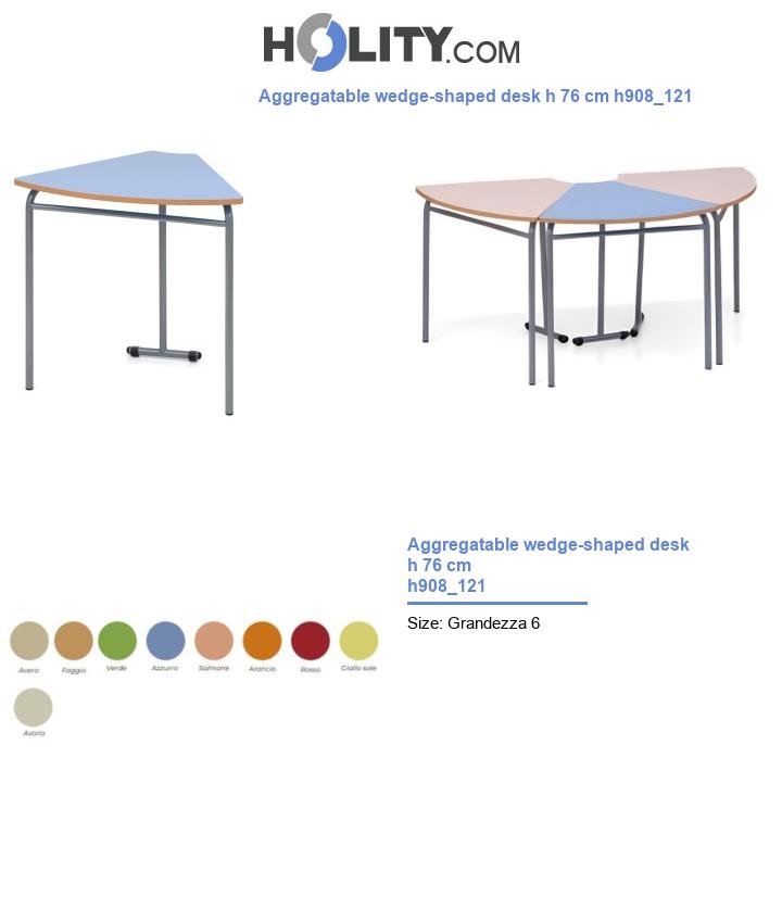 Aggregatable wedge-shaped desk h 76 cm h908_121
