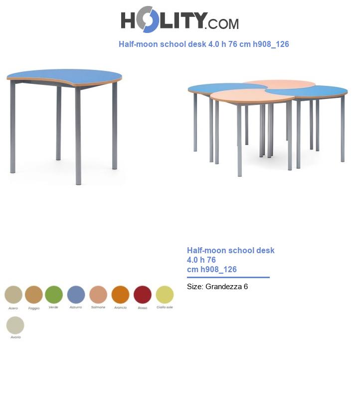 Half-moon school desk 4.0 h 76 cm h908_126