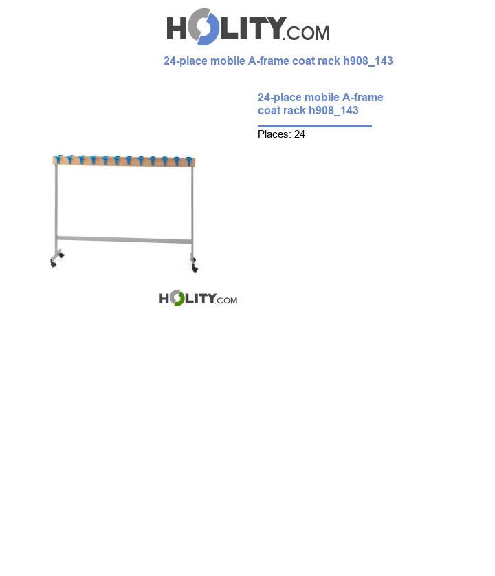 24-place mobile A-frame coat rack h908_143