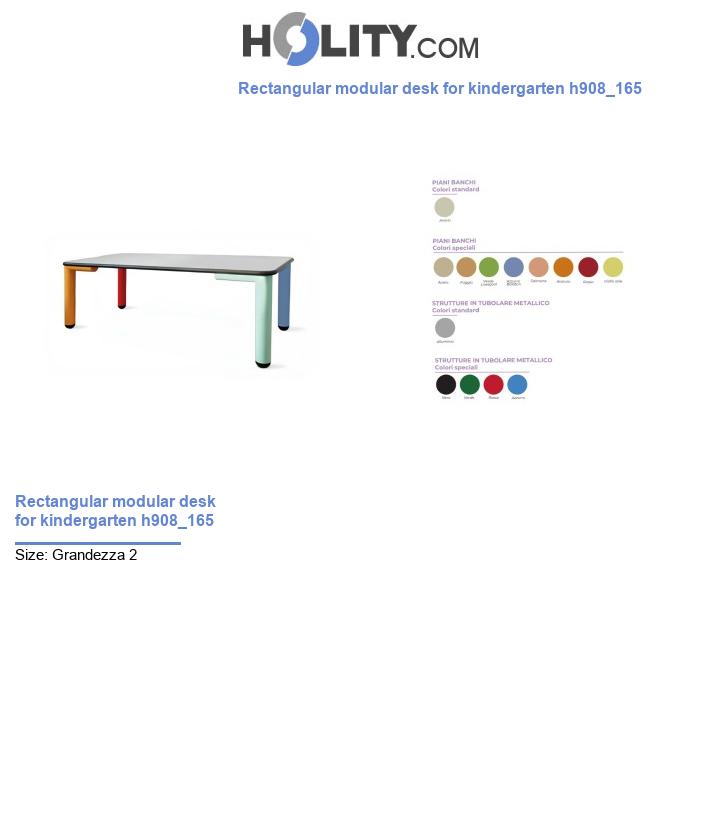 Rectangular modular desk for kindergarten h908_165