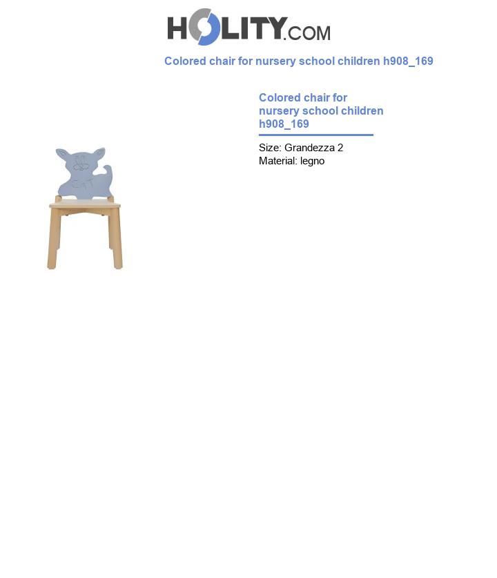Colored chair for nursery school children h908_169