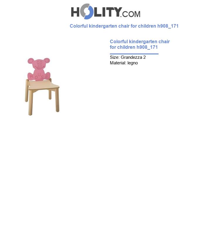 Colorful kindergarten chair for children h908_171