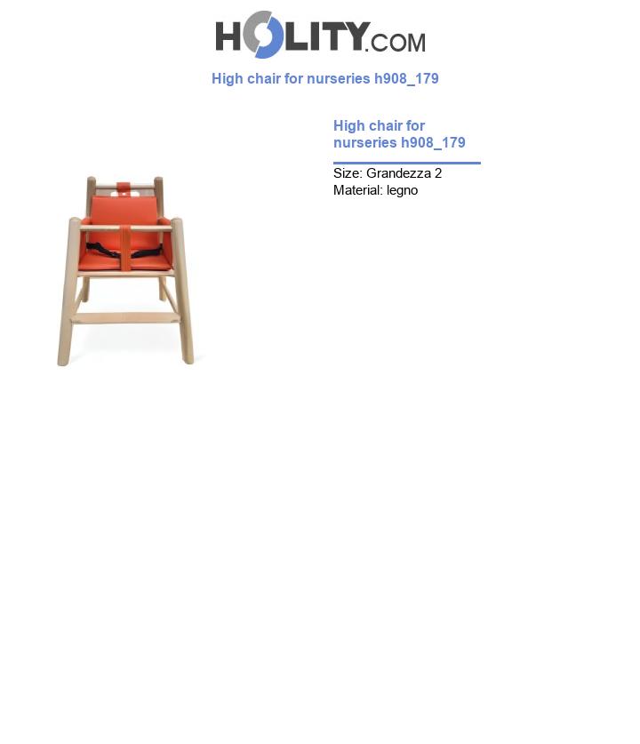 High chair for nurseries h908_179
