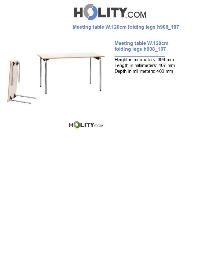 Meeting table W.120cm folding legs h908_187