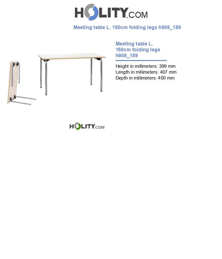 Meeting table L. 160cm folding legs h908_189