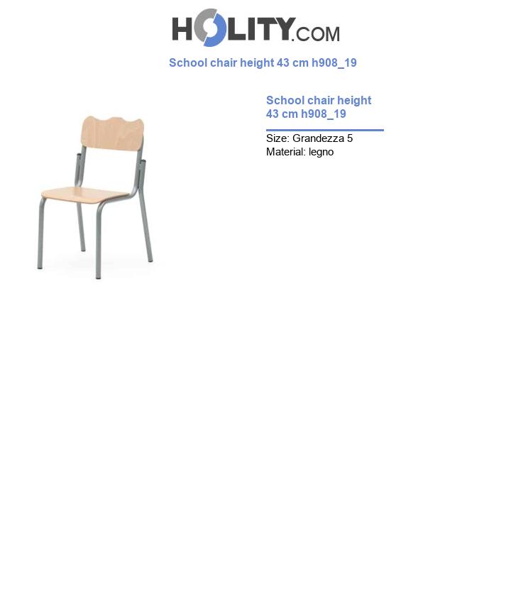 School chair height 43 cm h908_19