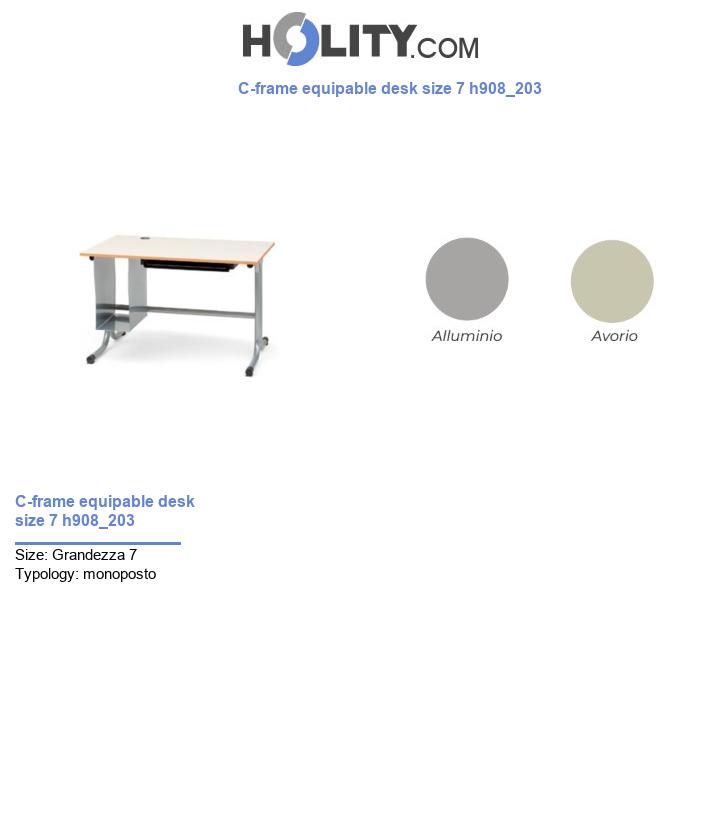 C-frame equipable desk size 7 h908_203
