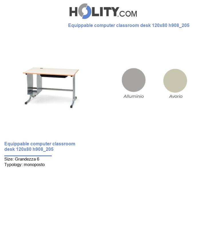 Equippable computer classroom desk 120x80 h908_205