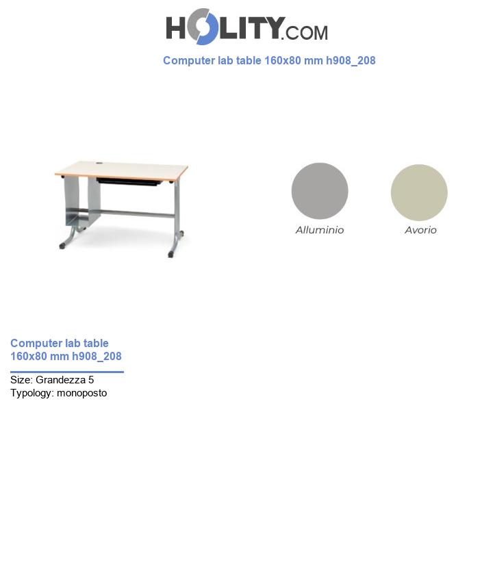 Computer lab table 160x80 mm h908_208