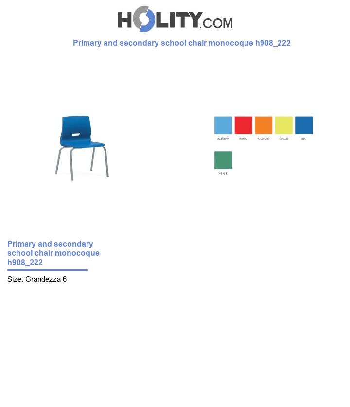 Primary and secondary school chair monocoque h908_222