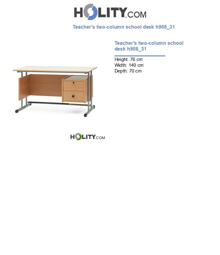 Teacher’s two-column school desk h908_31