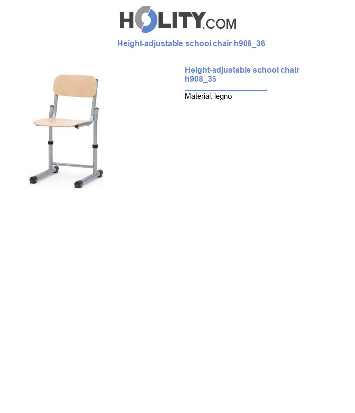 Height-adjustable school chair h908_36
