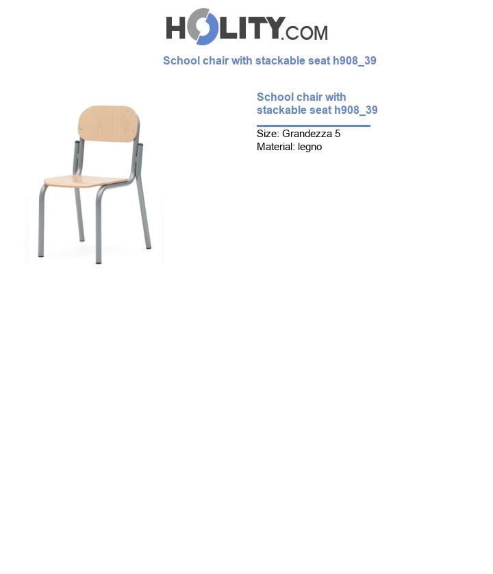 School chair with stackable seat h908_39