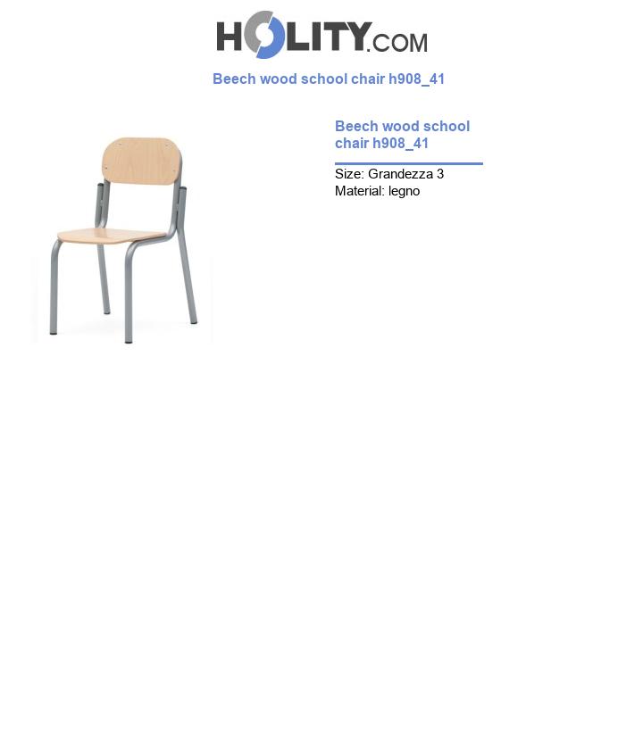Beech wood school chair h908_41