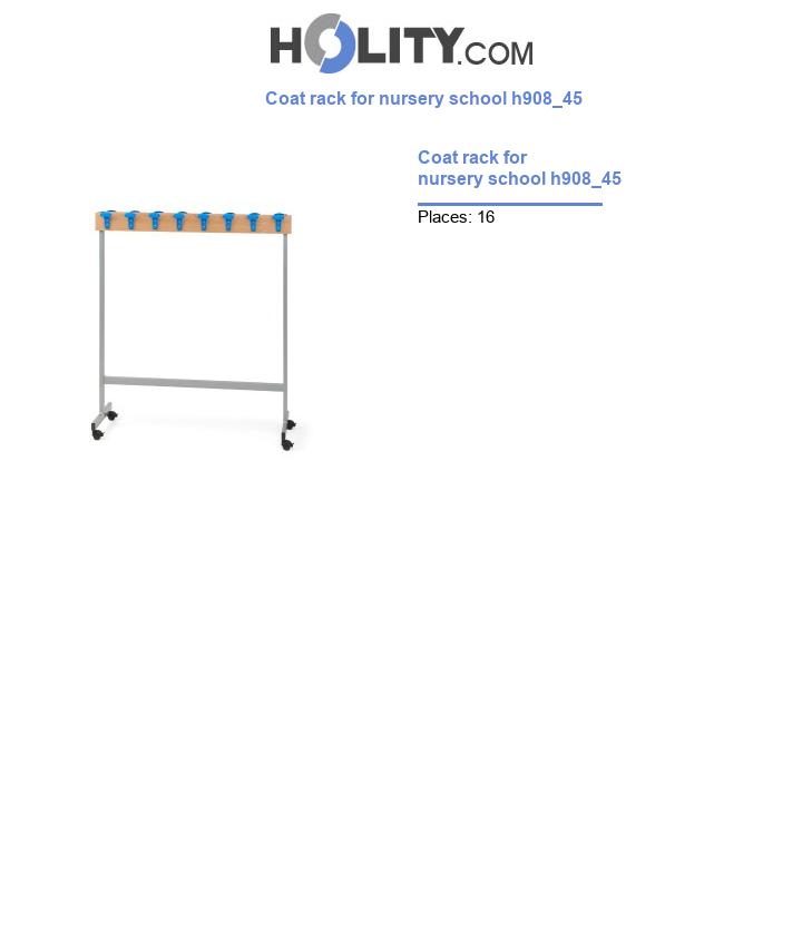 Coat rack for nursery school h908_45
