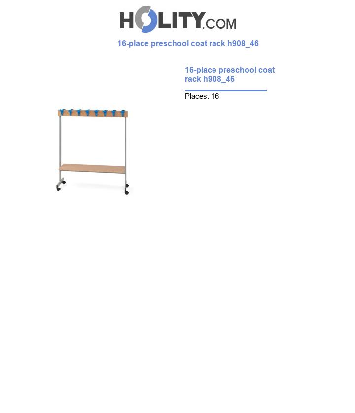 16-place preschool coat rack h908_46