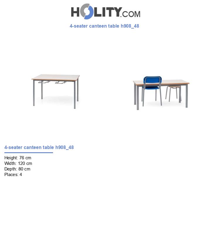 4-seater canteen table h908_48