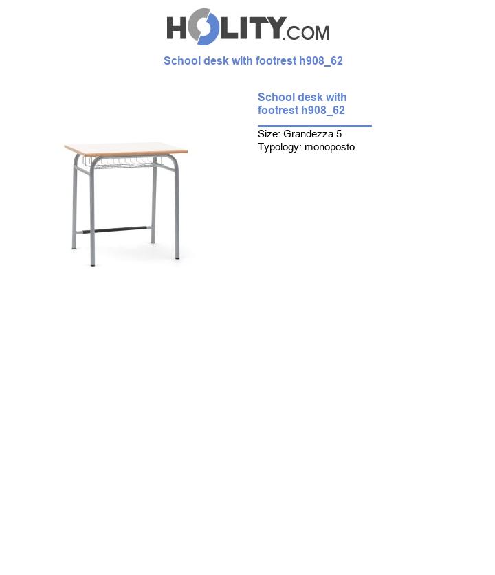School desk with footrest h908_62