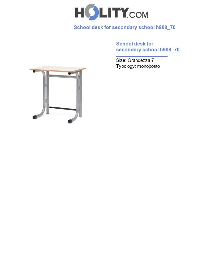 School desk for secondary school h908_70