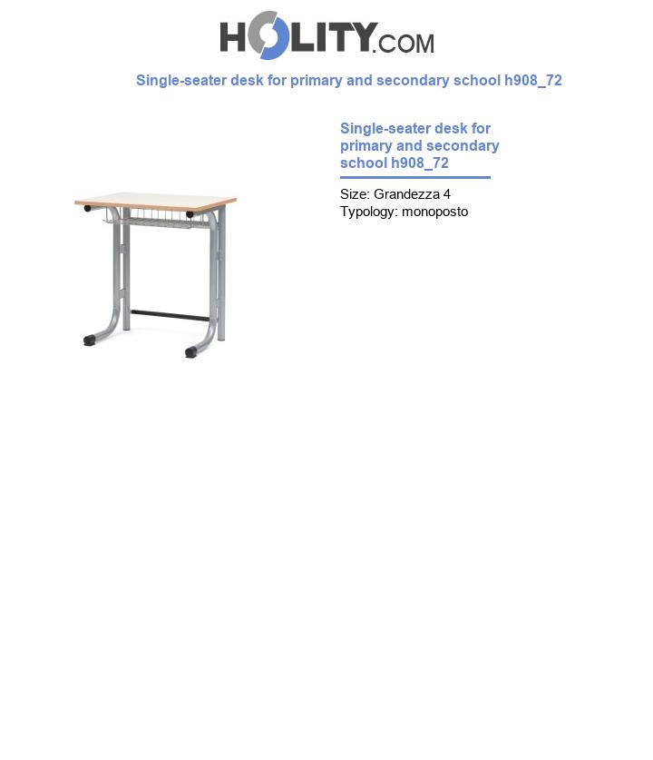Single-seater desk for primary and secondary school h908_72