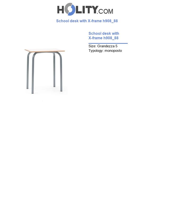School desk with X-frame h908_88