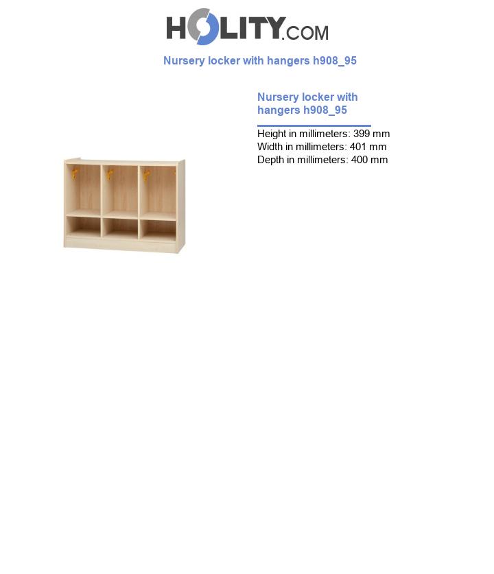 Nursery locker with hangers h908_95