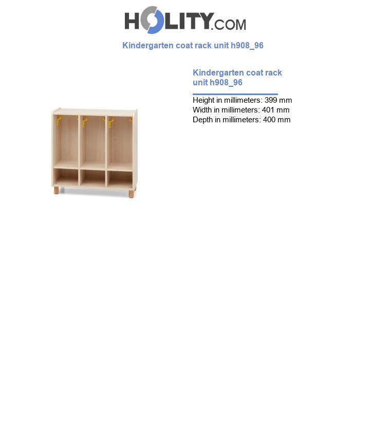 Kindergarten coat rack unit h908_96