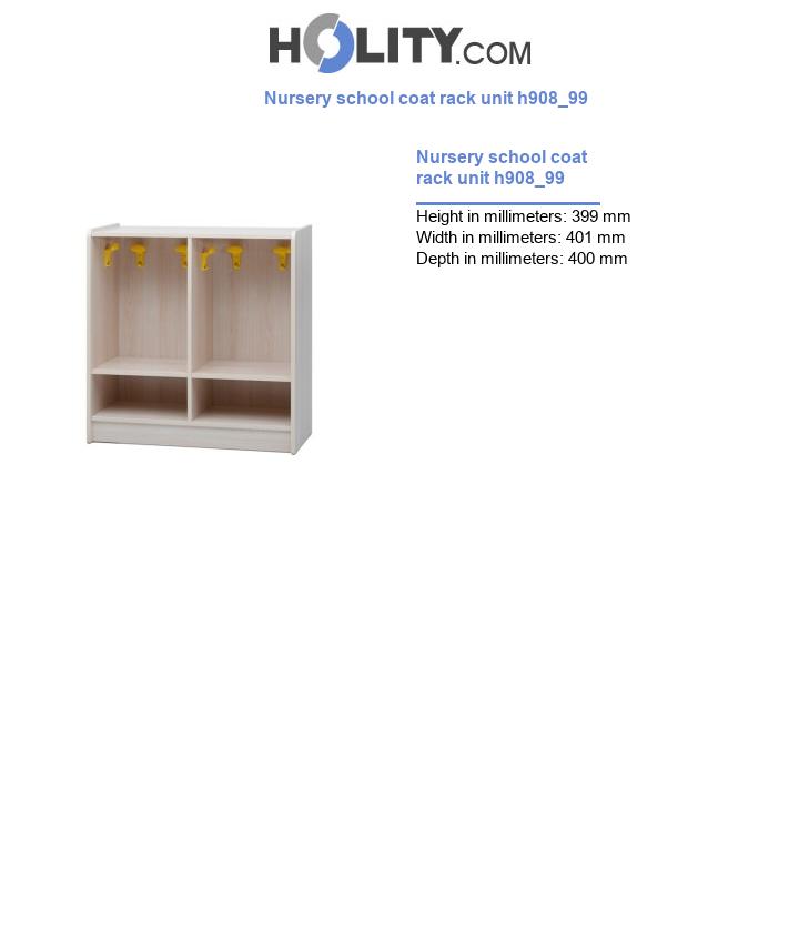 Nursery school coat rack unit h908_99