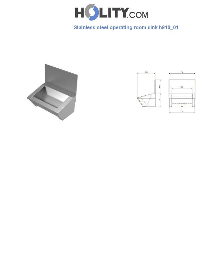 Stainless steel operating room sink h910_01