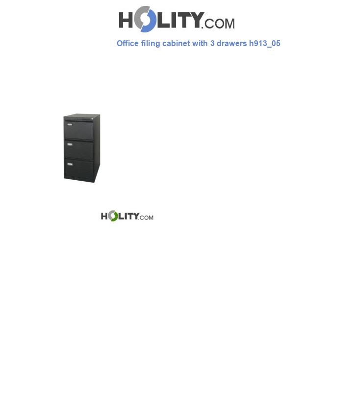 Office filing cabinet with 3 drawers h913_05