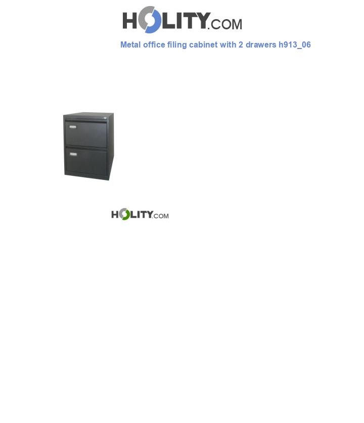 Metal office filing cabinet with 2 drawers h913_06