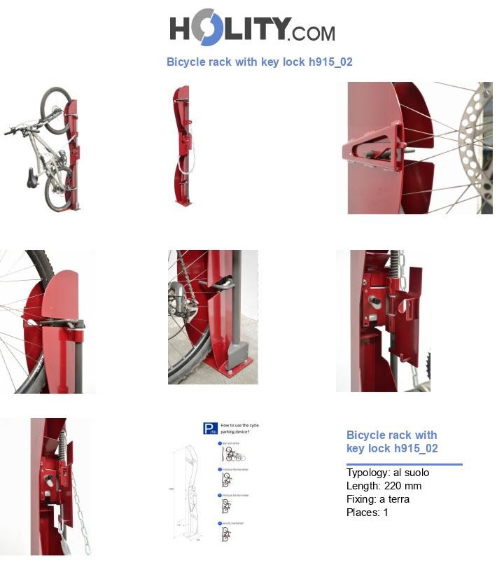 Bicycle rack with key lock h915_02