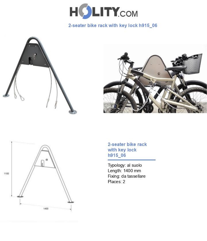2-seater bike rack with key lock h915_06