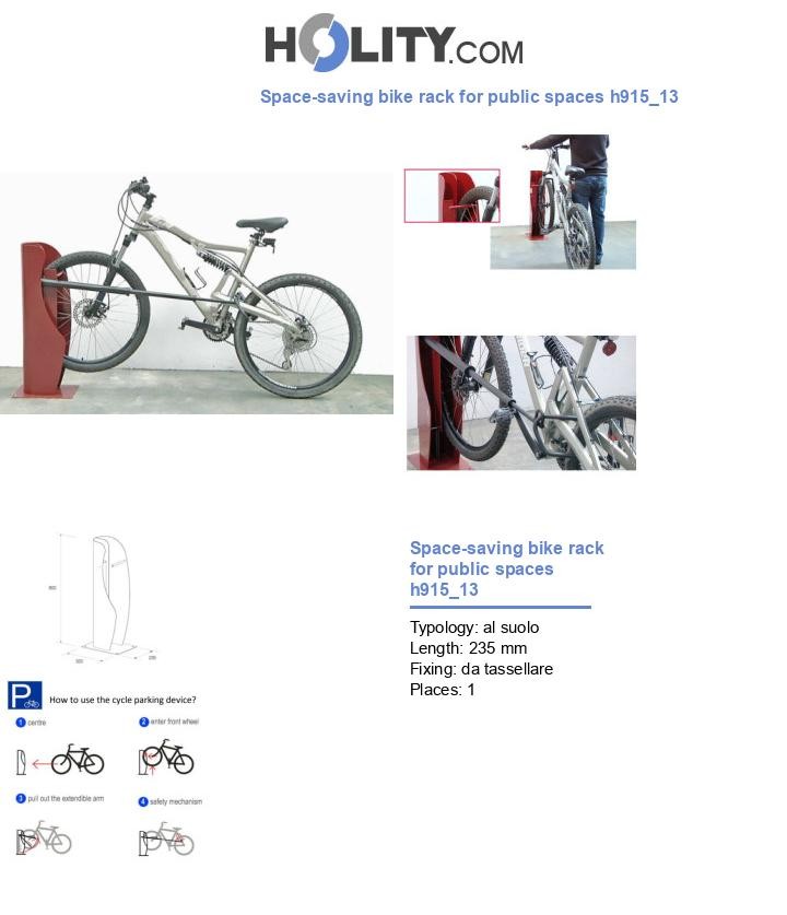 Space-saving bike rack for public spaces h915_13