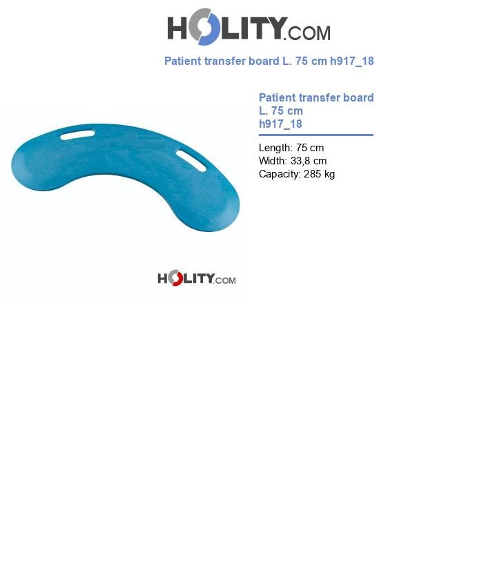 Patient transfer board L. 75 cm h917_18