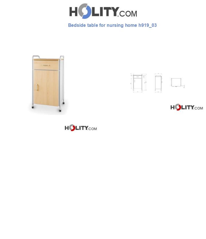 Bedside table for nursing home h919_03