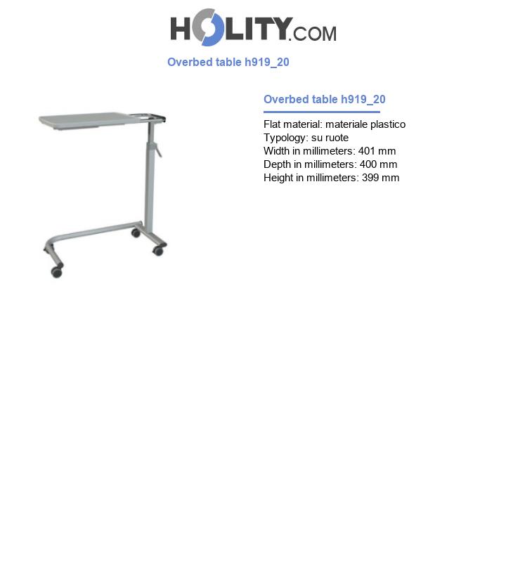 Overbed table h919_20