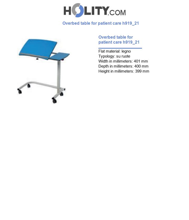 Overbed table for patient care h919_21