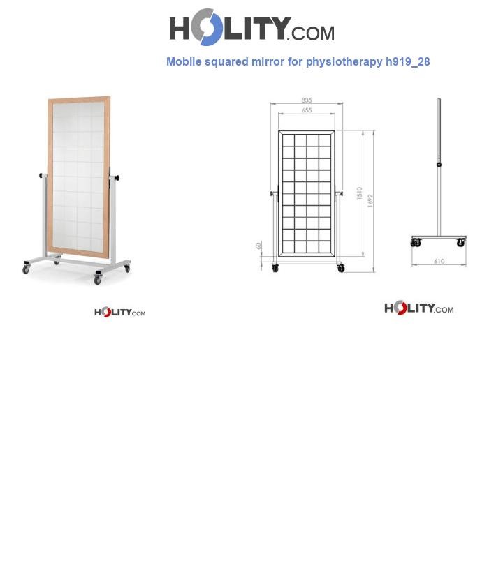 Mobile squared mirror for physiotherapy h919_28
