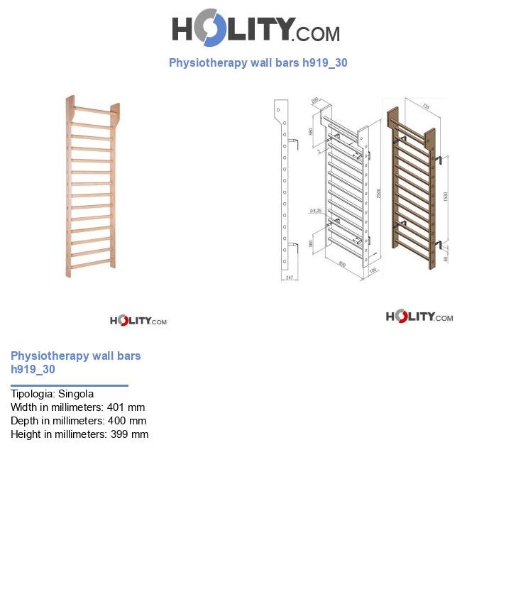 Physiotherapy wall bars h919_30