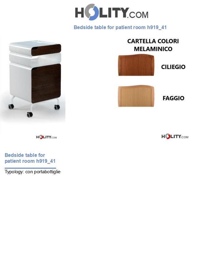 Bedside table for patient room h919_41