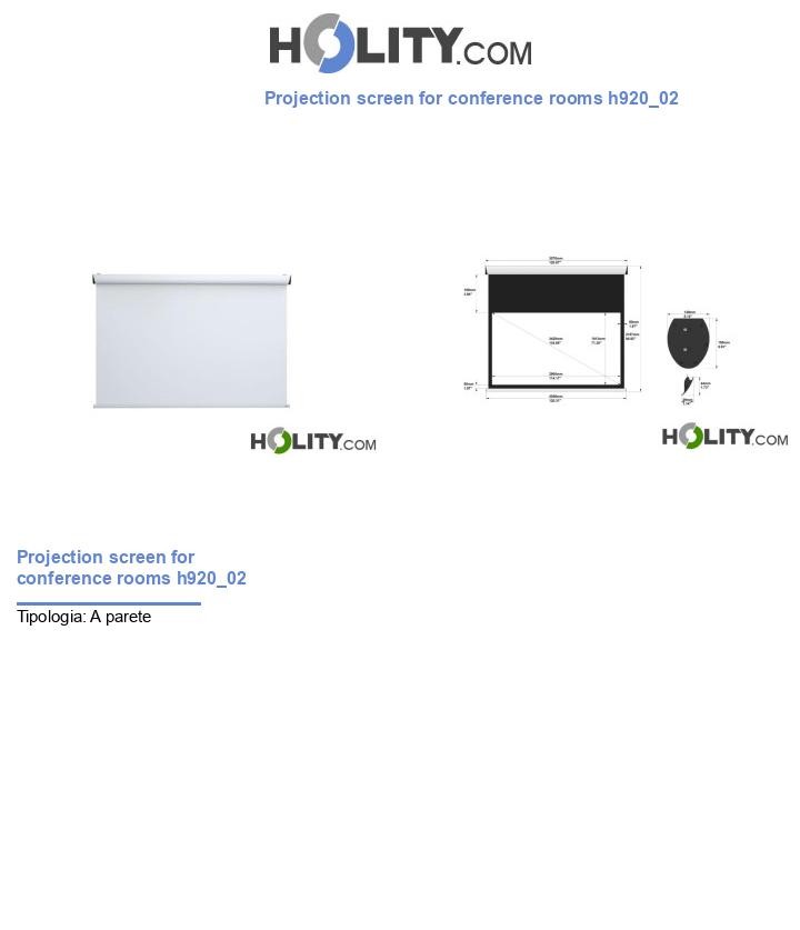 Projection screen for conference rooms h920_02